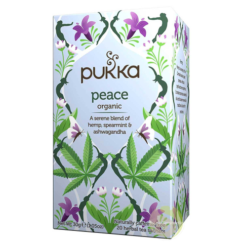Peace Bio Pukka herbs infusion mélange chanvre, menthe verte