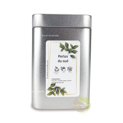 Infusettes perles du sud thé vert gunpowder menthe