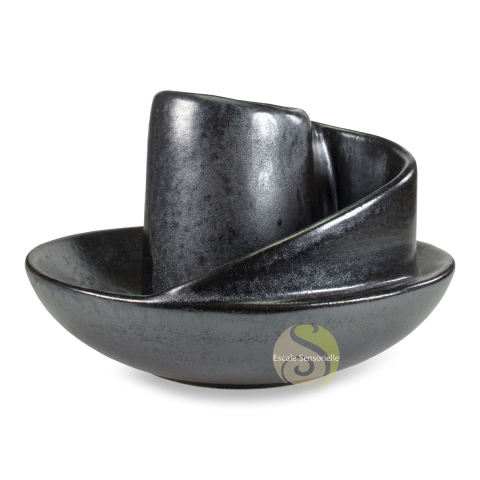Porte bâton de sauge  céramique noire rites chamaniques