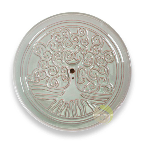 Support à encens 3 en 1 arbre de vie céramique pour encens japonais indien et cônes