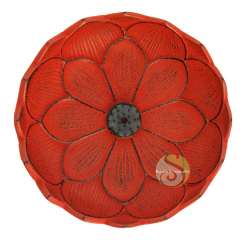 Support encens lotus rouge