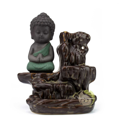 Refoulement porte encens cônes backflow céramique little Bouddha