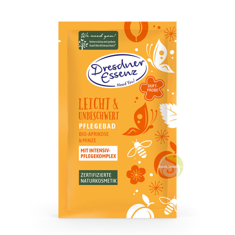Bain bio vegan Dresdner Essen abricot et menthe 
