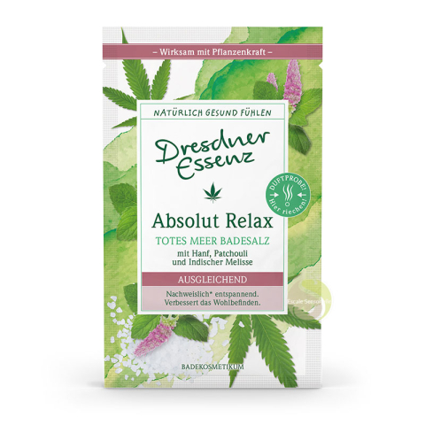 Bain équilibrant Dresdner Essenz sels de mer morte huile essentielle patchouli mélisse indienne
