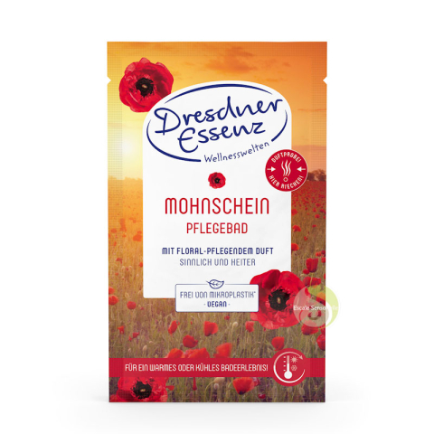 Essence de bain coquelicot Dresdner Essenz coquelicot vegan et sans micro plastique