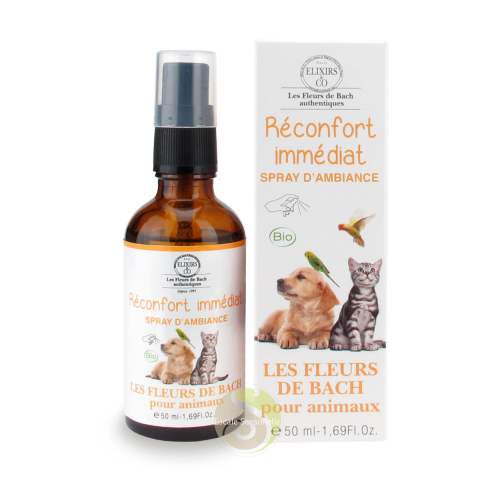 Réconfort immédiat animaux Elixirs & Co spray d'ambiance calme stress moments difficiles