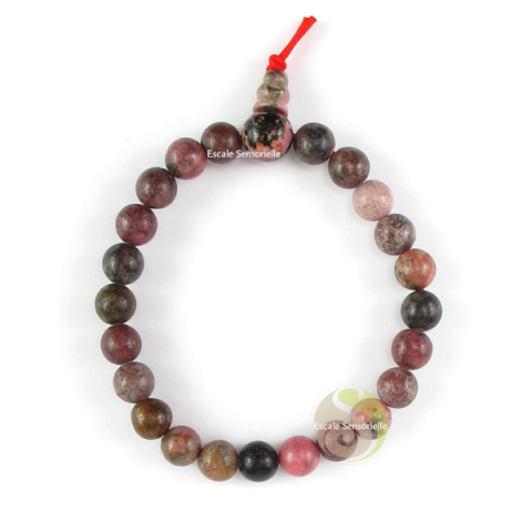 Bracelet mal rhodonite tibétain bouddhiste