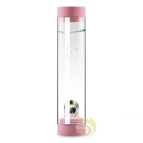 Sana courage lava carafe avec pierres minérales et filtre fleur de vie inox