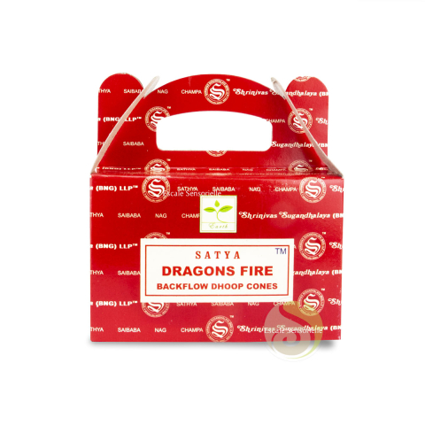 Dragons fire encens refoulement Satya indien cônes blackflow