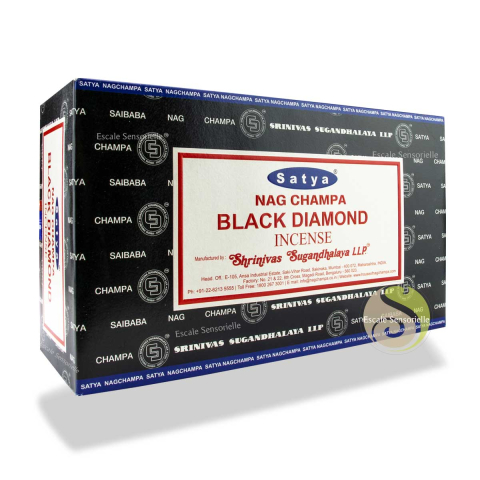 Black diamond satya encens naturel indien parfum de fleurs et de résines