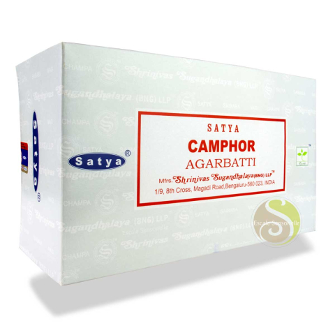 Camphre Satya encens indien assainit, purifie et protège vos intérieurs de maison boite 12x15g
