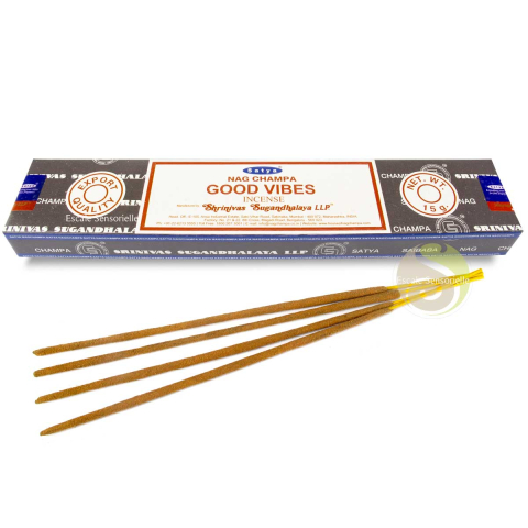 Encens good vibes Satya indien naturel parfum boisé instillerait la confiance