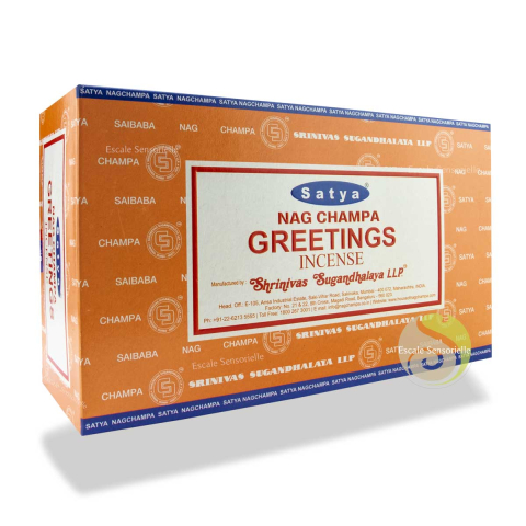 Greetings Satya encens naturel indien parfum de fruit, d'épices, nag champa