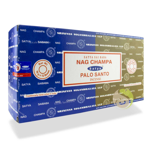 Combo palo santo & Nag champa Satya boite d'encens 12 x 16g