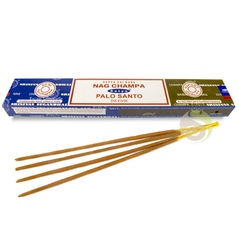 Combo encens Nag champa & palo santo Satya 16g purifie et protège contre le mal