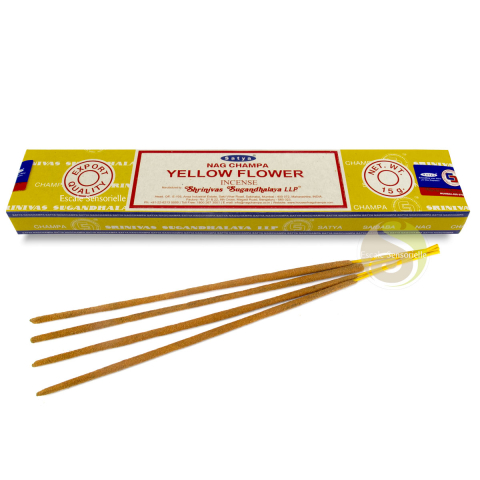 Encens yellow flower Satya indien naturel parfum fleuri chasse la négativité