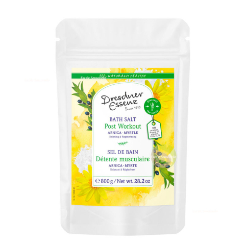 Sachet de sel de bain détente musculaire de 800g vegan Dresdner Essenz