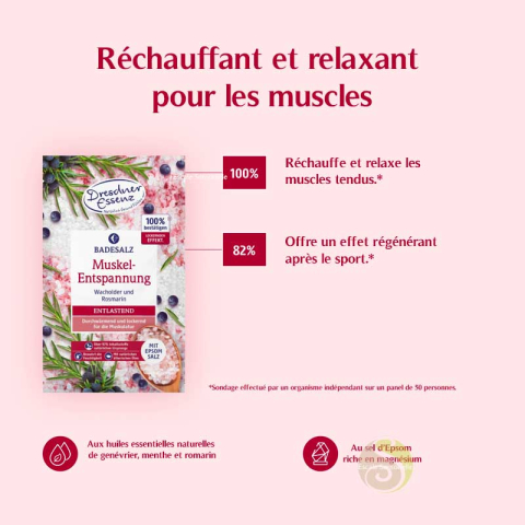 Sel de bain "Relaxation musculaire" au sel d'epsom