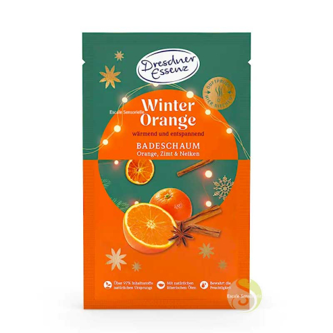 Sel de bain vegan orange d'hiver Dresdner Essenz cannelle et clou de girofle