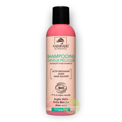 Shampooing antipelliculaire  bio Naturado sans sulfate nettoie et hydrate
