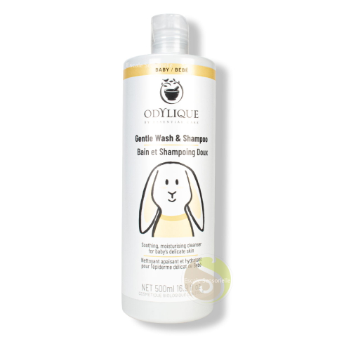 Bain Shampoing bio doux Bébé Odylique apaise et hydrate l'épiderme