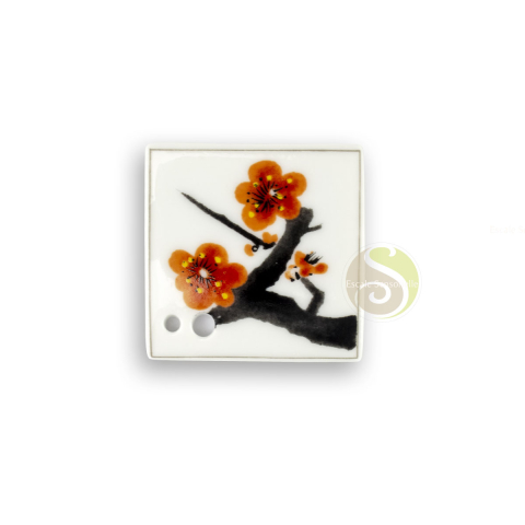 Support encens porcelaine japonais fleurs de pruniers umemi Shoyeido 