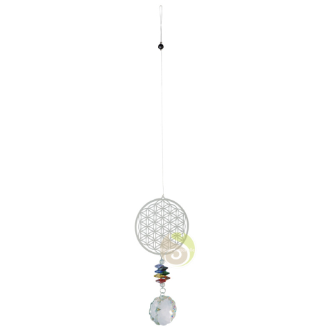 Mobile suspension cristal fleur de vie