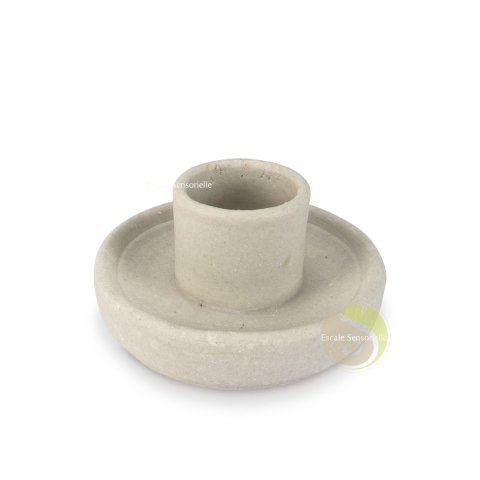 Support palo santo en grés blanc rituel de purification