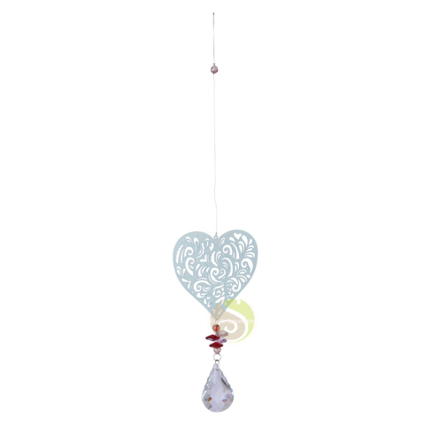 Mobile suspension cristal coeur
