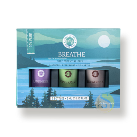 Coffret d'huiles essentielles breathe respire pour diffuseur de parfums
