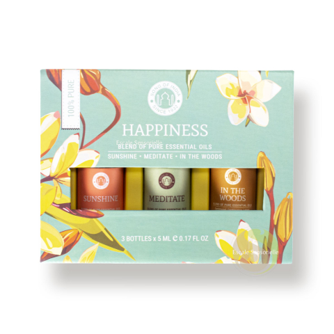 Coffret d'huiles essentielles Happiness pour diffuseur de parfums