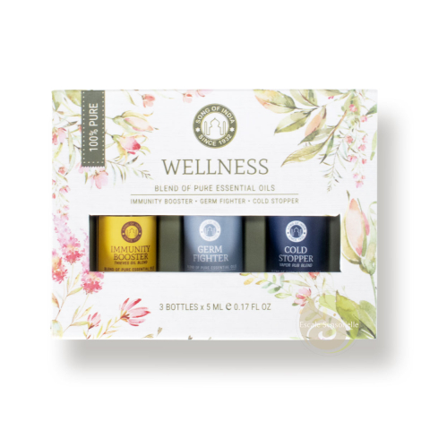 Coffret d'huiles essentielles wellness bien-être pour diffuseur de parfums