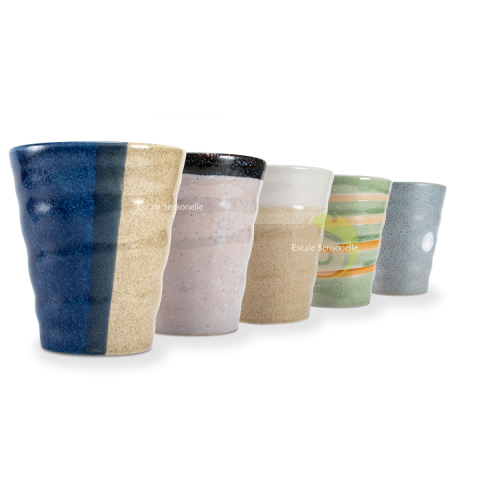 Tasses à thé japonaises coffret 5 mazagran design