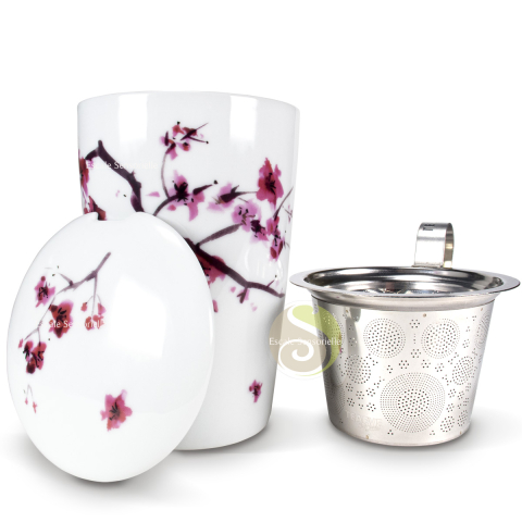 Tisanière céramique Sakura fleurs de cerisier japonais