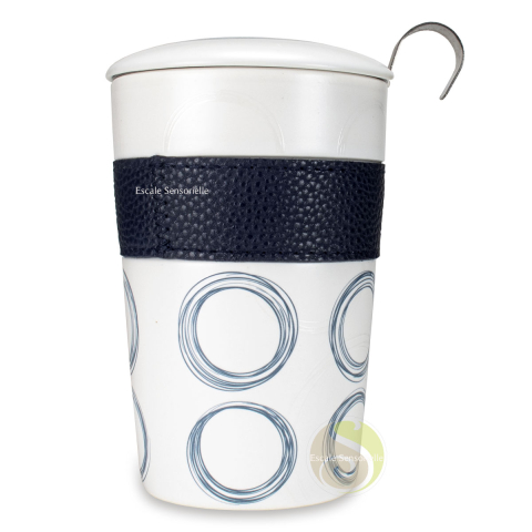 Teamug Circular blue Teaeve inox filter japan design