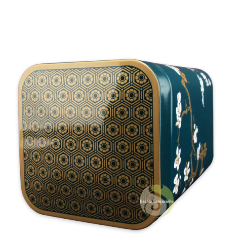 Boite métallique à thé japan jade
