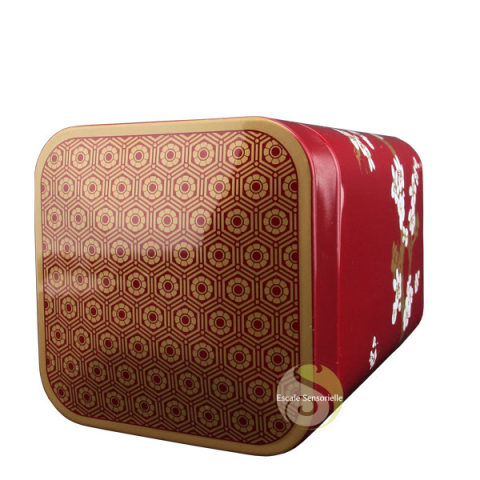 Boite métallique à thé japan rubis