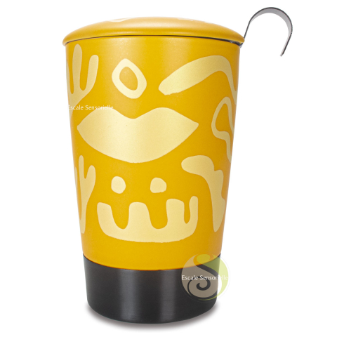 Tisanière Teaeve opera yellow relief double paroi