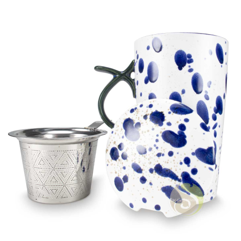 Tisanière céramique mikke - bleu