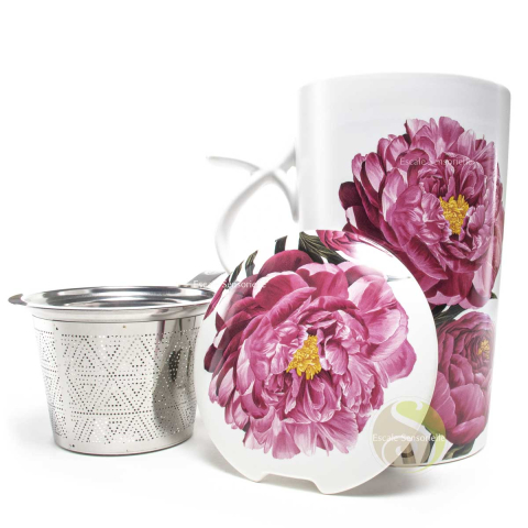 Tisanière céramique peonia - rose