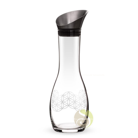 Era fleur de vie Vitajuwel carafe 1,3l en verre pur pour fiole énergiseur