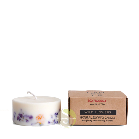 Mini bougie naturelle fleurs sauvages