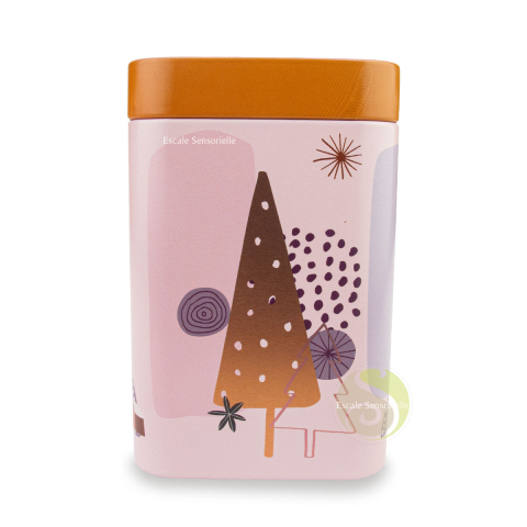 Boite décorée à thé infusion tisane Eigenart winter trees red