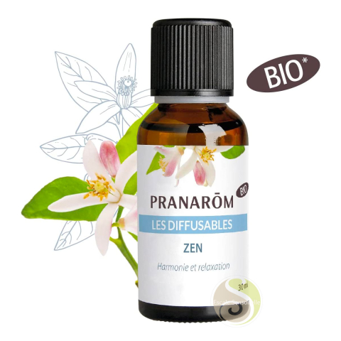 ZEN Pranarôm orange cèdre synergie Les diffusables huiles essentielles bio