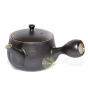 Théière 600ml céramique noire yokode kyusu Miyako filtre amovible