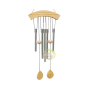 Carillon zen bois double girouette 5 tubes aluminium