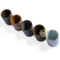Tasses rainurés en céramique de 200ml pour le thé ou café