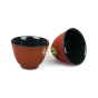 Pack 2 tasses fontes rouges émaillées Tsuki