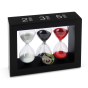Triple sablier temps infusion thé vert noir blanc