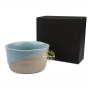 coffret bol à thé 400ml bleu beige en céramique